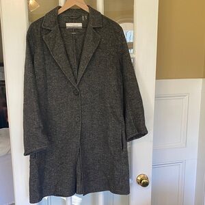 T Tahari Charcoal Trench Coat